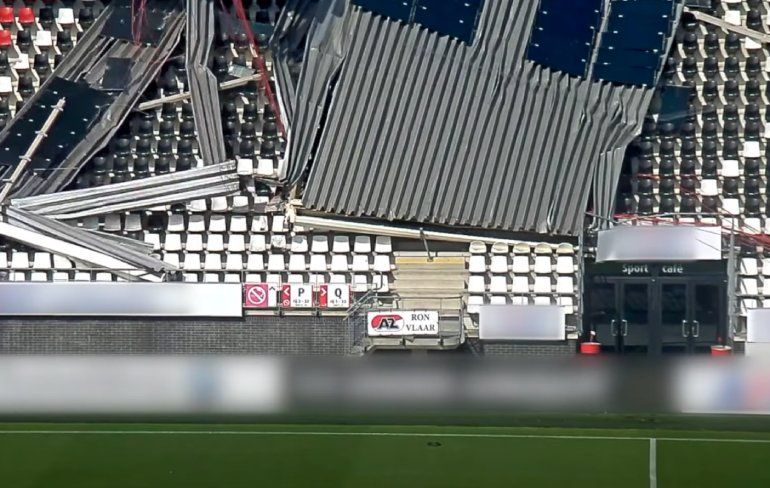 Waarom een deel van dak van het AZ stadion naar beneden kwam in 2019