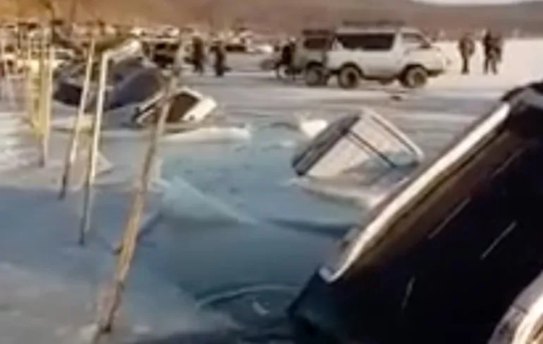 Parkeerplaats op het ijs toch niet zo een succes