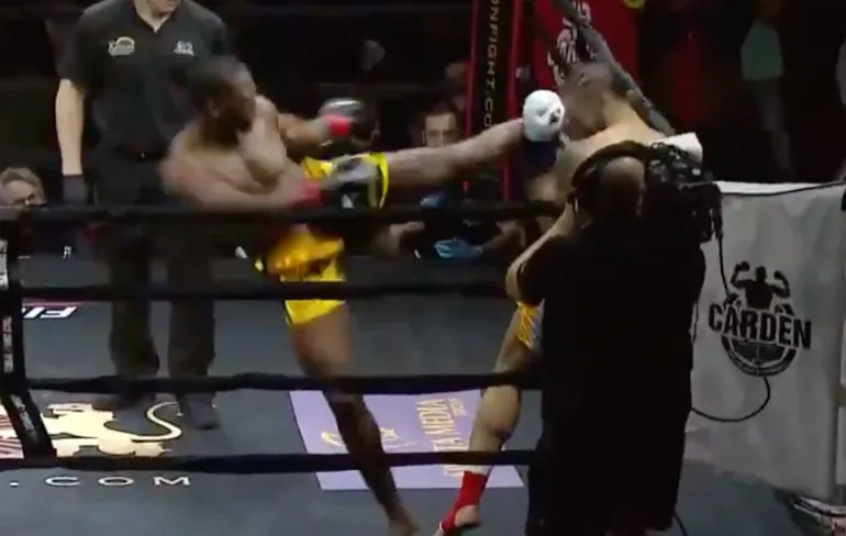 De tornadokick knockout die je gezien moet hebben