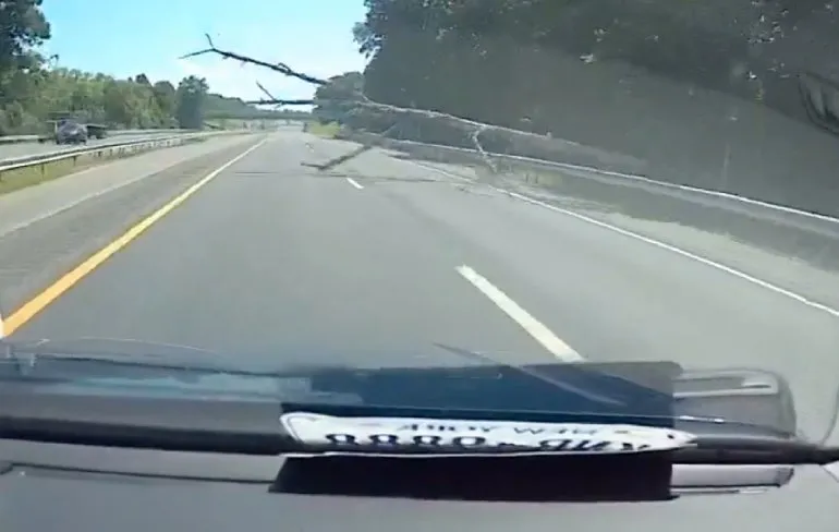 Vrachtwagenchauffeur heeft timing geheel niet meezitten