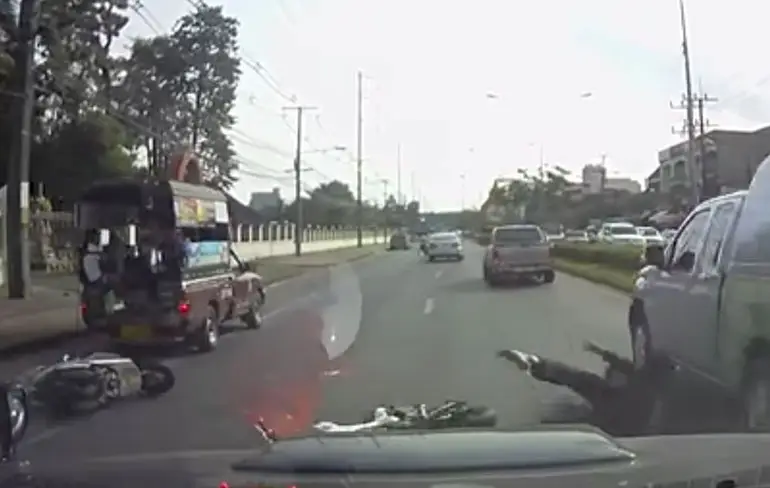 Gelukje bij een ongelukje in Songkhla