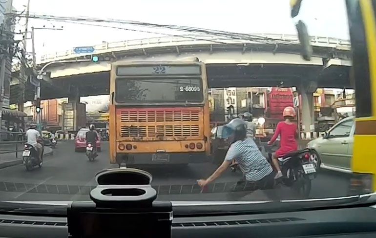 Gelukje bij een ongelukje in Bangkok