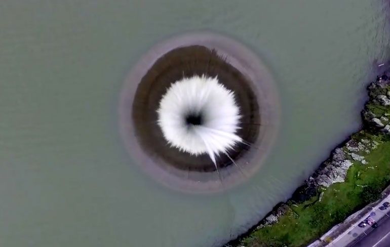 Hele coole beelden van Glory Hole in Lake Berryessa