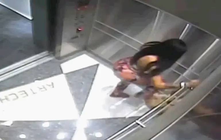 CCTV laat zien hoe vrouw hondje onguur schopt
