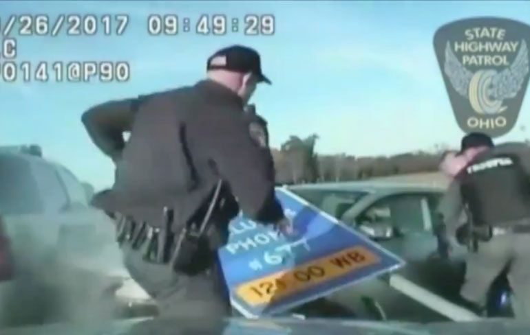 Ohio State Highway Patrol had handen vol aan 10-jarig jochie