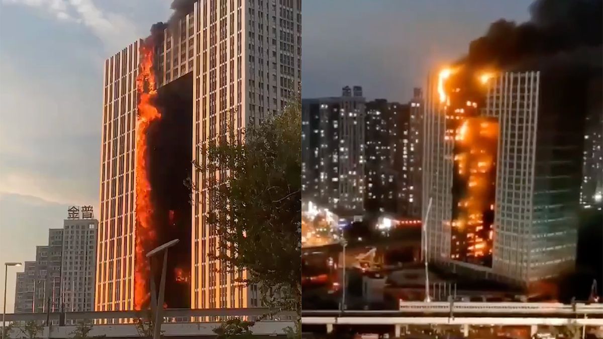 Grote brand in hoog appartementencomplex in Chinese Liaoning