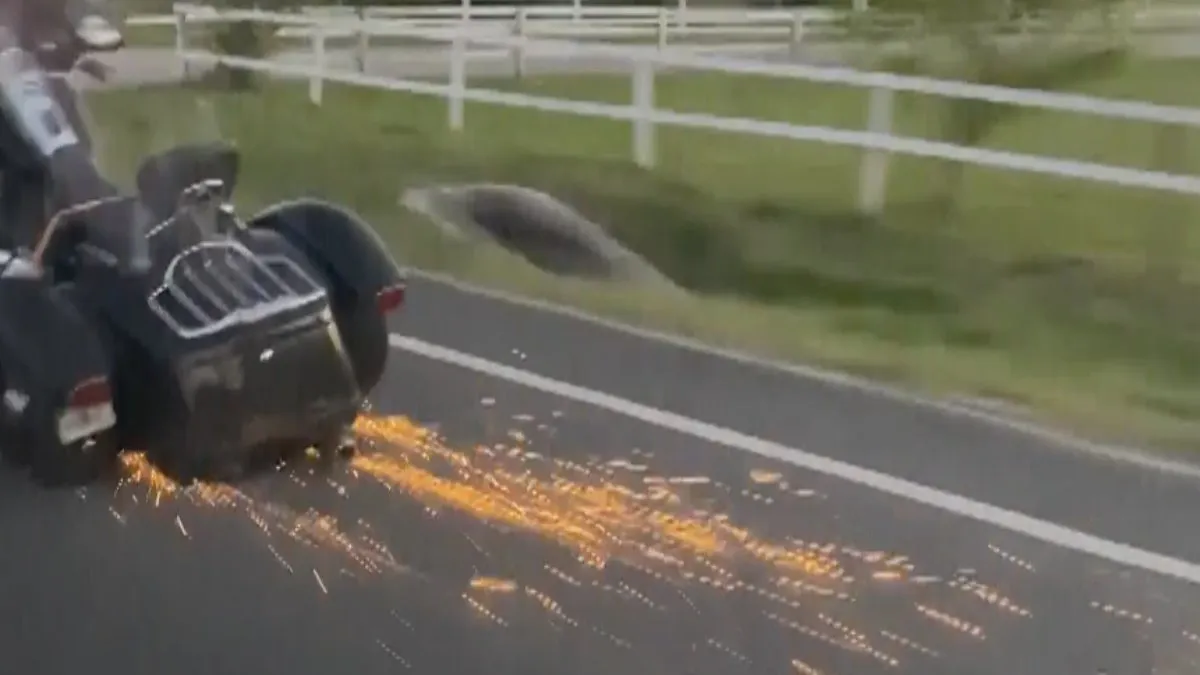 Slepen van Harley Davidson trike gaat niet helemaal lekker