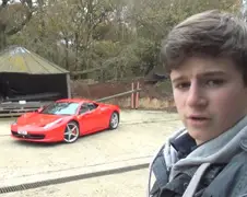 14 jarig jochie rijdt Ferrari 458 Italia