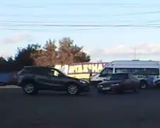 Met je bips op het asfalt na aanrijding Cheboksary