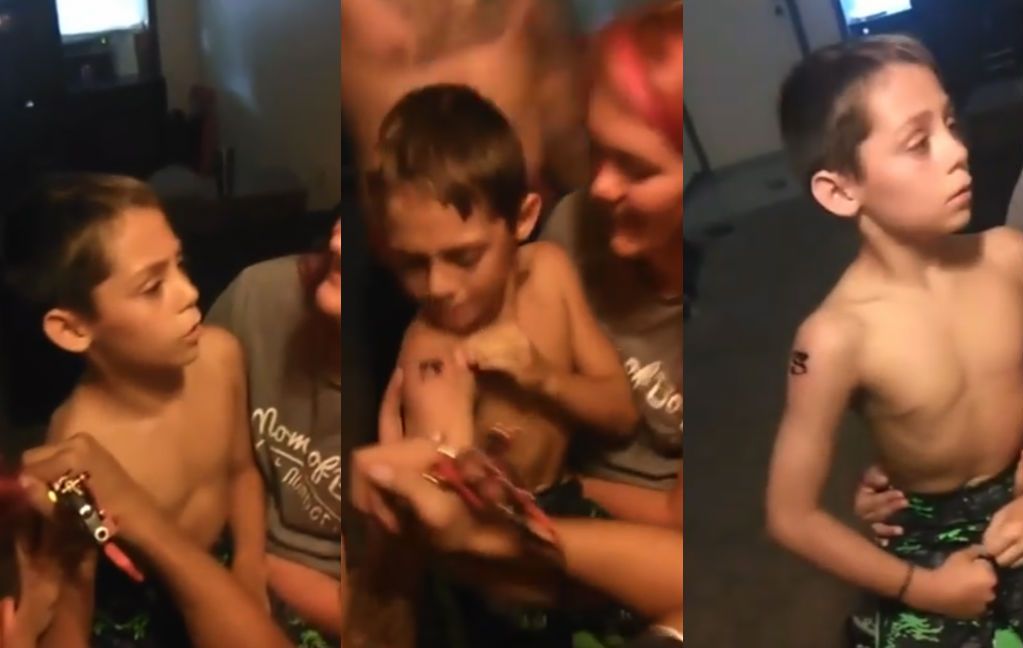 Ohio geschokt door beelden van 9-jarige die een tattoo krijgt