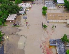 Drone legt wateroverlast in Austin vast