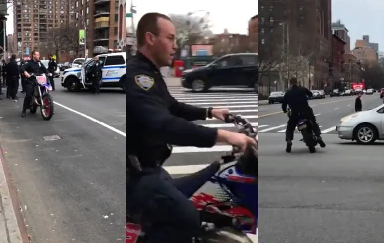 NYPD agent dacht crossmotor wel aan te kunnen