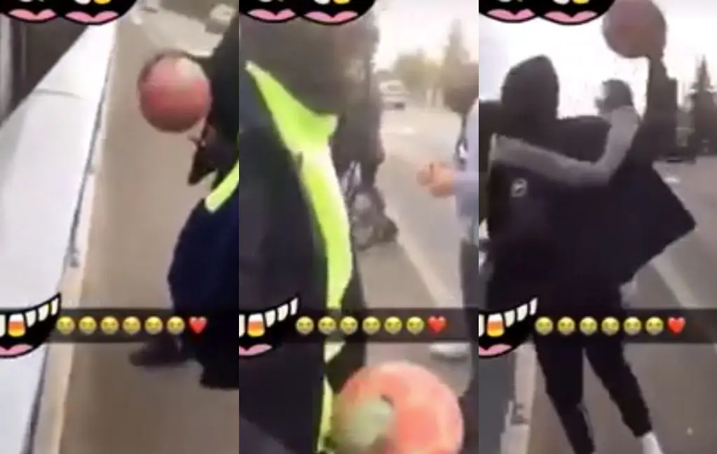 Bal van viaduct tegen auto gooien voor Snap aandacht