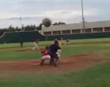 Zus kopt honkbal