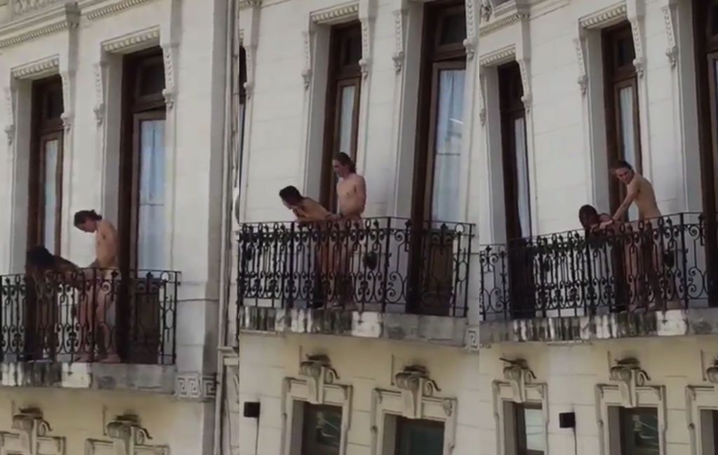 Batsen op het balkon in Barcelona