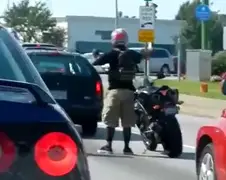 Motorrijder kan slecht stilzitten