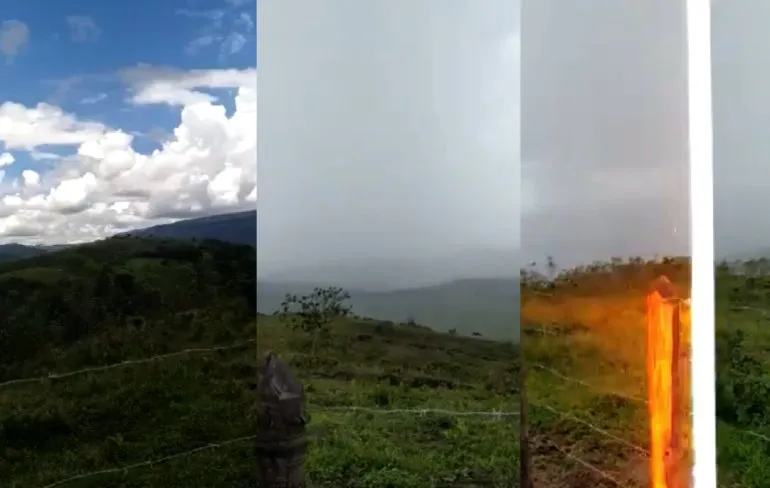 Braziliaanse vrienden kregen te maken met een blikseminslag
