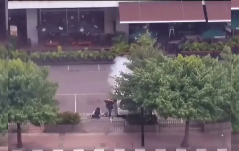 Een van de aanslagen in Jakarta vastgelegd