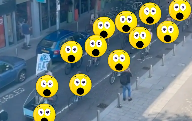 Niet iedereen was blij met de Brighton Naked Bike Ride