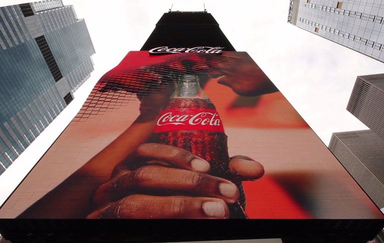 Coca-Cola komt met het 3D robotic billboard