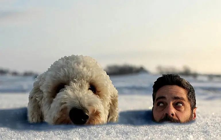 Chris Cline en zijn enorme hond