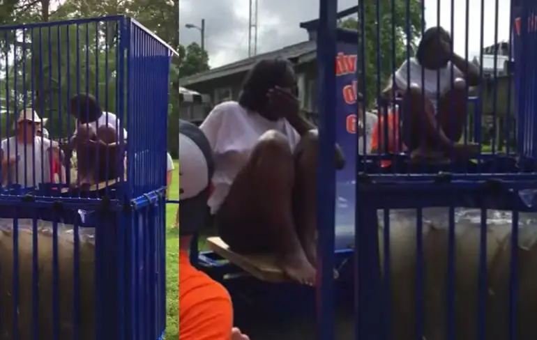 Alsof de Dunking Booth niet gek genoeg is, nu een gevuld met slangen