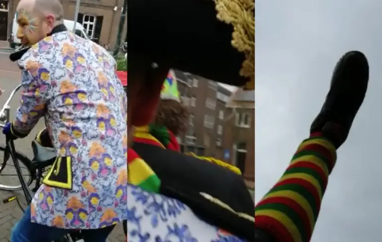 Met z’n 3e op de fiets tijdens carnaval, het werkt gewoon niet