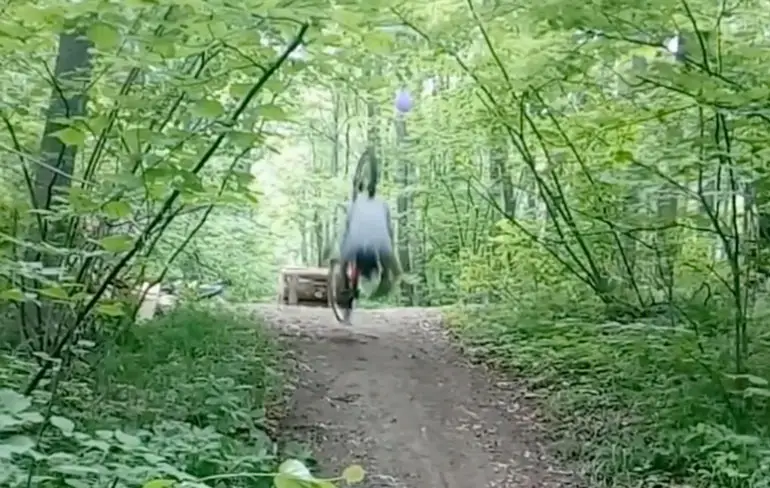 Landen op je knar ziet er best pijnlijk uit!
