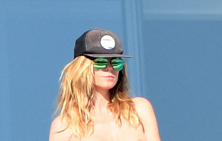 Heidi Klum topless gekiekt in Miami