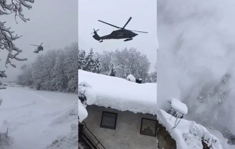 Koop gewoon een helikopter voor tijdens sneeuwdagen