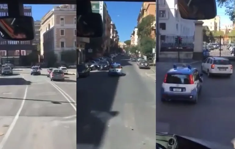 Ierse rugbyers krijgen escorte in Rome