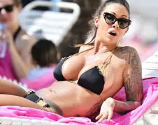 Jodie Marsh op vakantie in Barbados