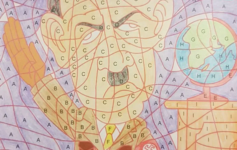 Kruidvat zelf ook niet zo te spreken over Adolf Hitler kleurplaat