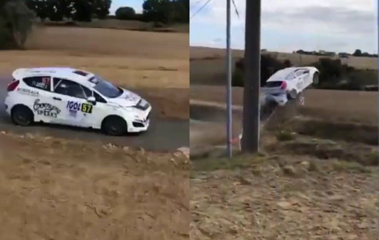 Hele stevige crash tijdens Rallye Coeur de France