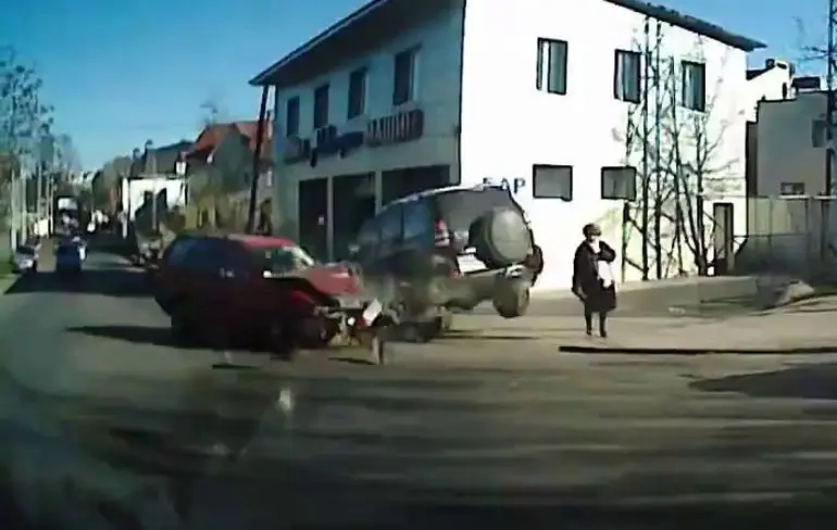 Dame uit Odessa heeft geluk bij een ongeluk