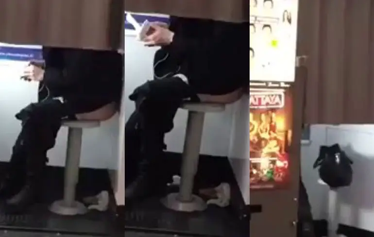 Dame laat even wat achter in Paris Gare de Lyon