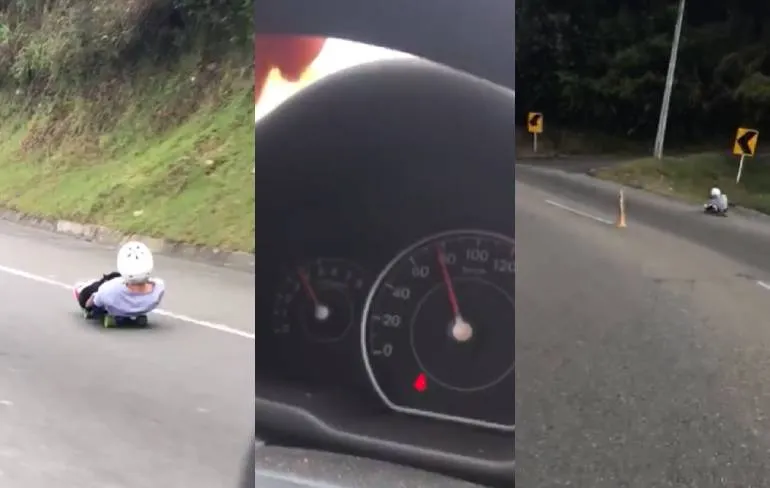 Met je skateboard richting Medellin racen is geen goed idee