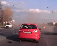 Laatste ritje motorrijder in Sint-Petersburg