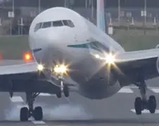 Spannende landing voor Boeing 767