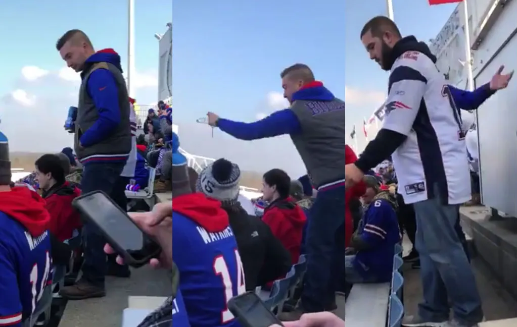New England Patriots fan op oorlogspad
