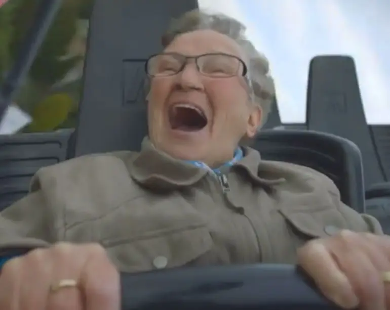 Ria in de roller coaster