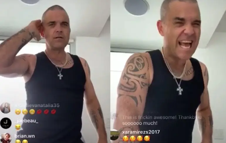 Staying alive met Robbie Williams tijdens Coronaoke