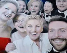 Tekening van Oscars selfie is awesome
