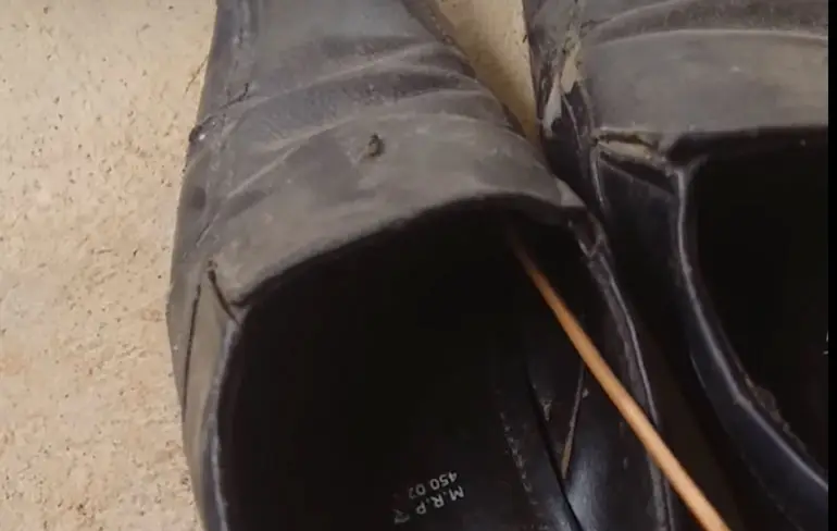 Altijd even je schoenen checken in Bangalore