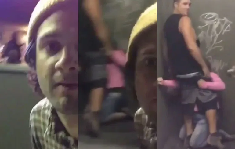 Skater dude betrapt koppeltje