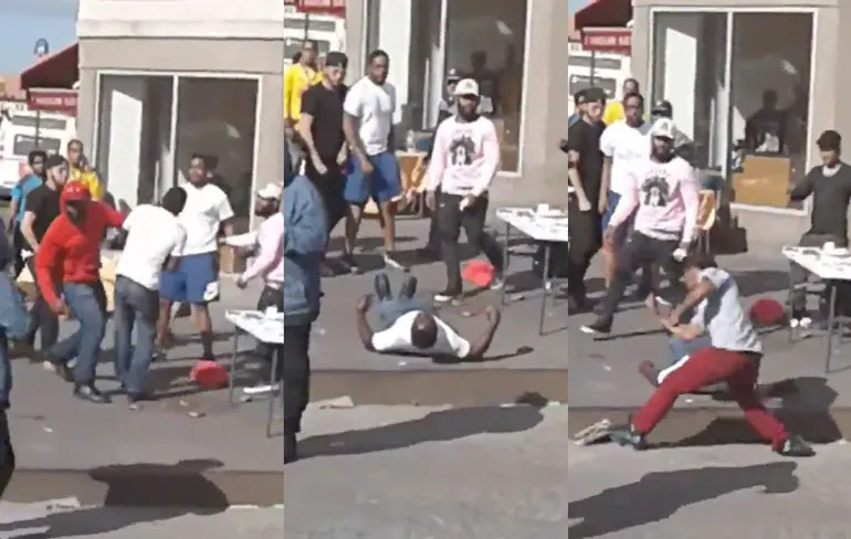 Verkoper in The Bronx maakt kennis met de lokale etterbakken