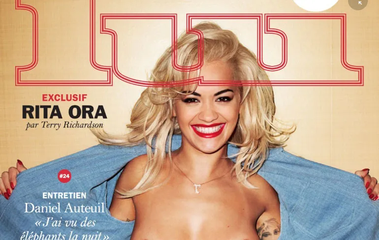 Rita Ora topless in Lui Magazine