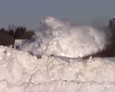 Trein in Canada heeft niet zo een last van sneeuw