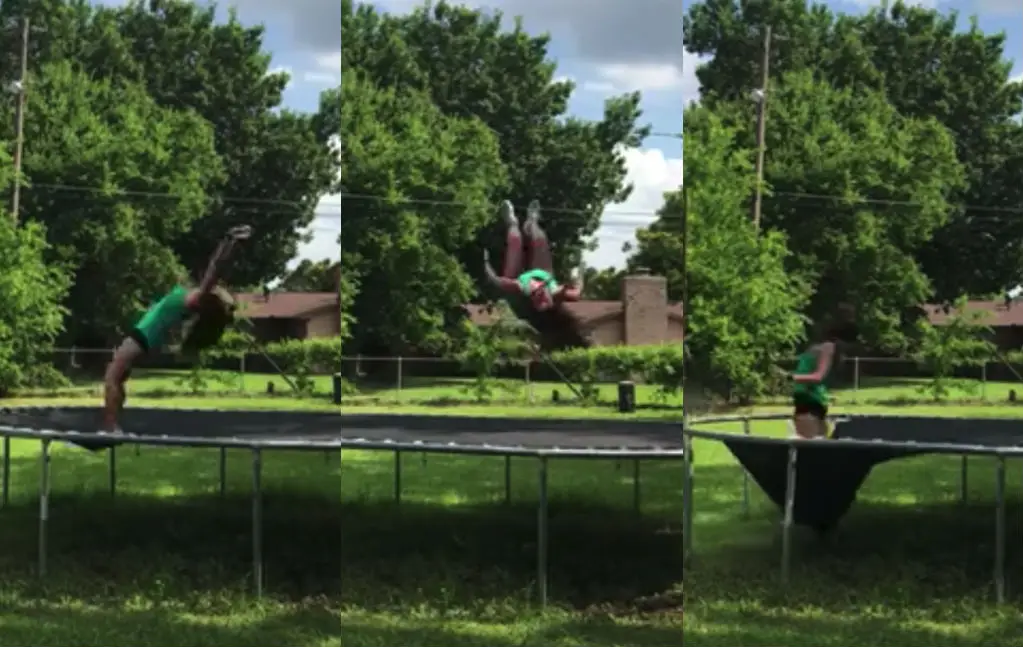 Trampoline doet een pietjing geluidje maken