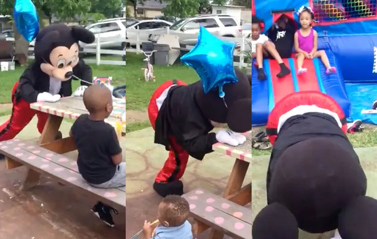 Ghetto Mickey Mouse viert feestje